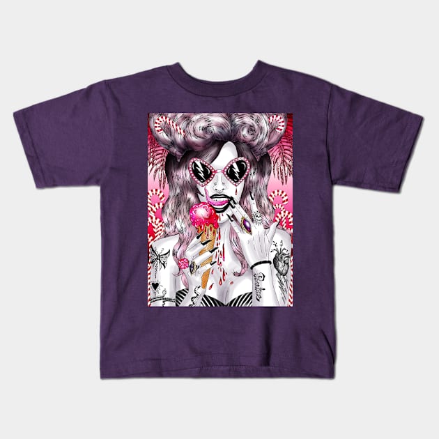 Gothic Summer Kids T-Shirt by VeronicaLux